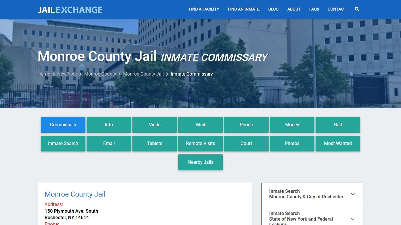 Inmate Commissary, Care Packs - Monroe County Jail, NY